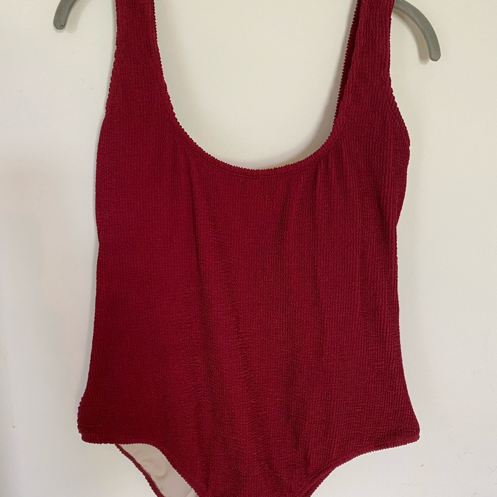 Kona Sol Burgundy One Piece Swimsuit
